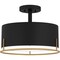 Quoizel Chalfont 3-Light Matte Black Semi-Flush Mount QSF5580MBK - alternate 1